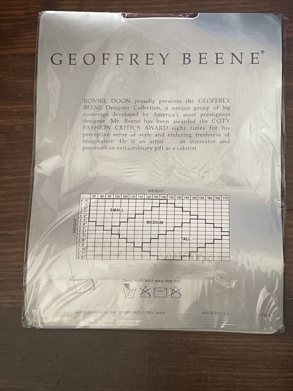 Vintage Geoffrey Beene Brandy Wine Medium Pantyhose NWT Sheer Executive Nylon - Picture 7 of 8